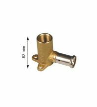 Henco Persmuurplaat messing 20/2mm x 3/4" f (drink)water - 2P-2005