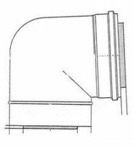 Atag Coude de fumées simple paroi 90° Ø80/125 double raccord D-P/A - RB12C9A0