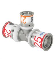 Uponor - S-Press PLUS T-stuk verlopend 25-20-25