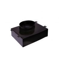 Ventichape - Bijcollector van aansl 200x60 via 90 met geperste inlegmal naar 125mm - VCBC