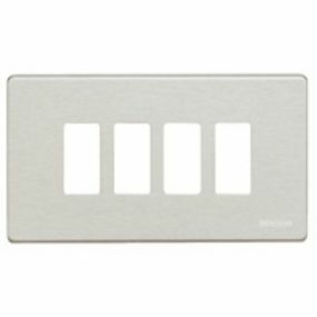 Bticino - Plaque de recouvrement 4 Modules Oxydal - 504/4/X