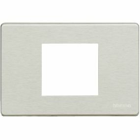 Bticino - Plaque de recouvrement carré 1 module alu - 503/23A/AL