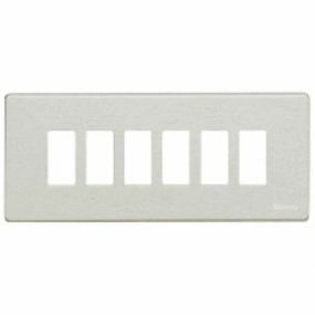 Bticino - Afdekplaat 6 Modules (Schak) Ivoor - 506L/6/R