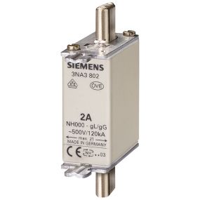 Siemens - Fusible Nh Gr000 500V 6A - 3Na3801