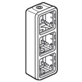 Legrand - Plexo boite apparante 3 mechanismes verticale 2 entrees - 069679