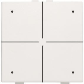 Niko - Home control bouton poussoir quadruple + led white - 101-52004