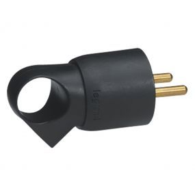 Legrand - Fiche 2P+T 16A anneau noir - 050428