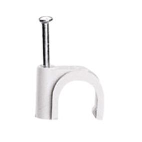 Legrand Attache de serrage à clou pour câble rond 8 mm plastique blanc clou 25 mm diamètre 1,8 mm - 031557