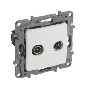 Legrand Niloé - Stopcontact tv/fm kabelnetwerk wit - 664582