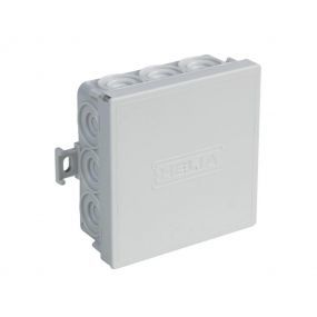 Helia - Boîte de dérivation gris 85X85X37 12 entrees laterales - 254