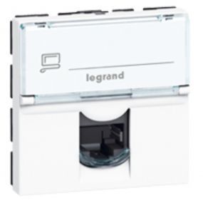 Legrand - Mosaic prise RJ45 CAT6A utp 2 modules blanc - 076574