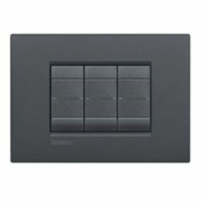 Bticino LivingLight - Plaque de recouvrement 3 modules air anthracite - LNC4803AR