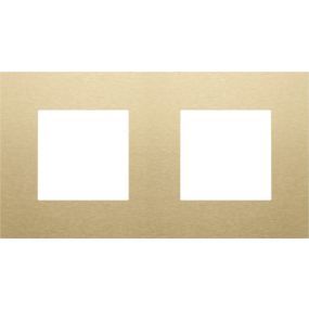 Niko - Plaque de recouvrement double horizontale 71MM alu gold - 221-76800
