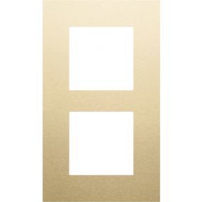 Niko - Plaque de recouvrement double verticale 60MM alu gold - 221-76200