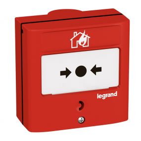 Legrand - Manuele bediening opbouw rood met membraan - 138069