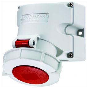 Mennekes - Stopcontact 16A 5P 400V 6H IP67 rood twincontact - M9142