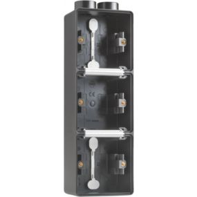 Niko - Hydro doos drievoudig verticaal zwart - 761-84302