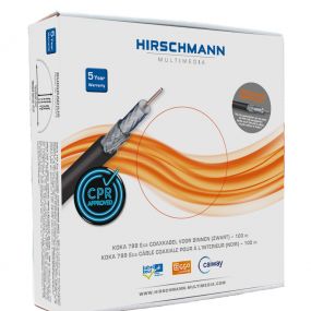 Hirschmann - Kabel coax koka zwart 799/100 (eca) 100M - 298799102