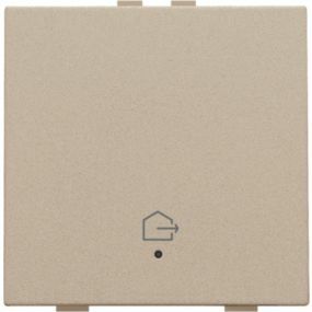 Niko Home Control - Bouton-poussoir simple Avec Led Home Leaving Champagn - 157-52901