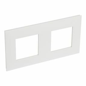 Legrand Valena Next plaque de recouvrement double horizontale/verticale 71MM blanc/opale - 741102