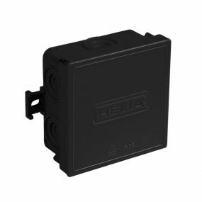 Helia - Boîte de derivation 75X75X37 noir RAL9005 - 25266