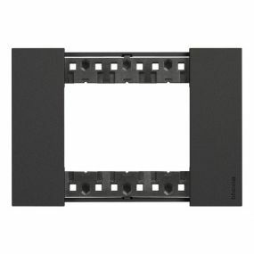 Bticino - Plaque 3 Mod Noir Pr Support Ref K4703 - Ka4803Kg