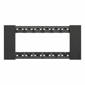 Bticino - Plaque de recouvrement 6 MOD noir pour support ref K4706 - KA4806KG