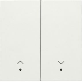 Niko - Plaque centrale avec lentille pour interrupteur de volet roulant électronique double blanc - 101-32006