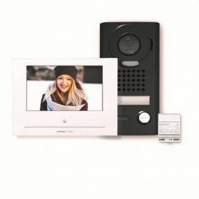 Aiphone - Kit vidéo moniteur 7" wifi montage en surface poteau de porte noir - JOS1VWB