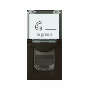 Legrand - Mosaïque RJ45 prise CAT6 1 module noir - 079162L