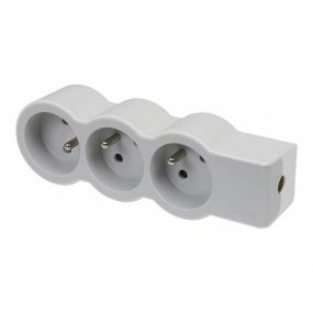 Legrand - Multiprise Standard 3X2P+T A Cabler Blanc-Gris - 049496