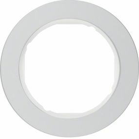 Berker - Plaque de recouvrement simple alu/blanc polaire - 10112074