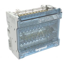 Legrand - Modulaire verdeelklem 4P 40A - 13 aansluitingen met schroeven - 26kA - 6 modules - 400404