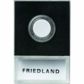 Friedland - Beldrukknop verl pushlite zwart - D723