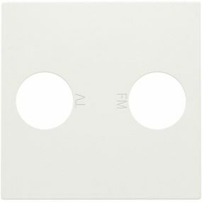 Niko - Centraalplaat tv/fm stopcontact white - 101-69702