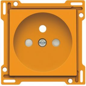 Niko - Plaque centrale Prise de courant 2P+A+V Orange - 198-66606