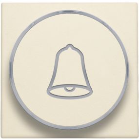 Niko - Set de finition bouton poussoir anneau transparant 'sonnette' cream - 100-64007