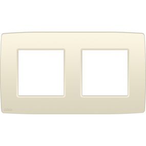 Niko - Afdekplaat tweevoudig horizontaal 71MM cream - 100-76800