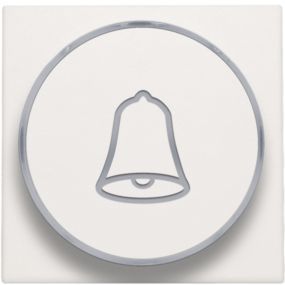 Niko - Centraalplaat drukknop transparante ring 'bel' white - 101-64007