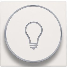 Niko - Centraalplaat drukknop transparante ring 'lamp' white - 101-64008