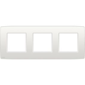 Niko - Afdekplaat drievoudig horizontaal 71MM white - 101-76700