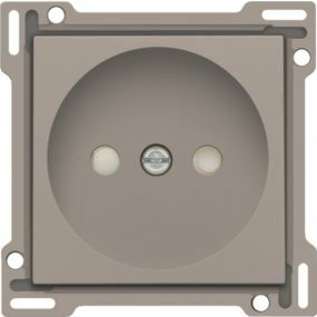 Niko - Centraalplaat stopcontact zonder aarding + kinderveiligheid 21MM bronze - 123-66501