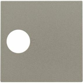 Niko - Plaque centrale Prise de courant Coax Single Bronze - 123-69101