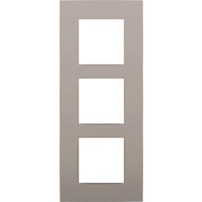 Niko - Plaque de recouvrement triple verticale 60MM bronze - 123-76300