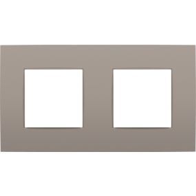 Niko - Afdekplaat tweevoudig horizontaal 71MM bronze - 123-76800