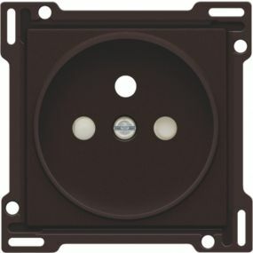 Niko - Centraalplaat stopcontact 2P+A+V 21MM dark brown - 124-66101