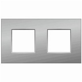 Niko - Plaque de recouvrement Double Horizontal 71Mm Argent - 127-76800