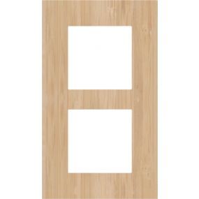 Niko - Plaque de recouvrement double verticale 60MM bamboo - 156-76200