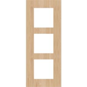 Niko - Plaque de recouvrement triple verticale 60MM bamboo - 156-76300