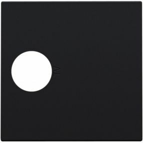 Niko - Centraalplaat 1Xcoax Aansl Mannel Black - 161-69101